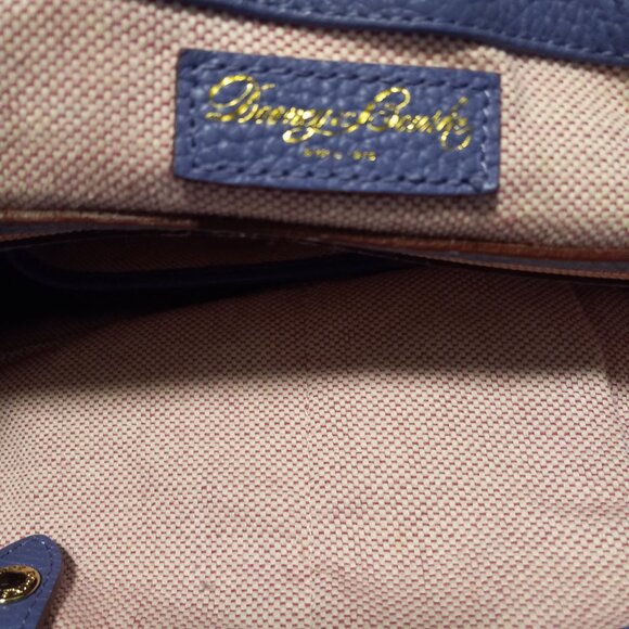 Dooney & Bourke Periwinkle Blue Leather Handbag Hobo Bag Purse Clasp - Picture 9 of 13